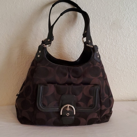Coach Authentic Signature Campbell Canvas Hobo